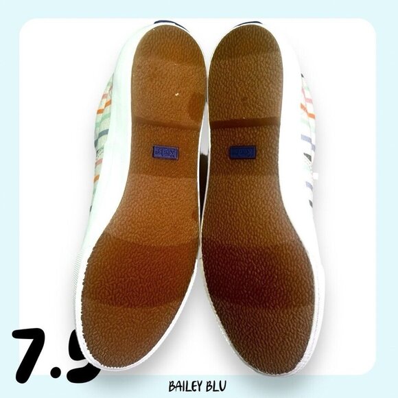 Keds Color Striped Sneaker Rifle Paper 7.5 Multicolor Rainbow - Picture 8 of 9